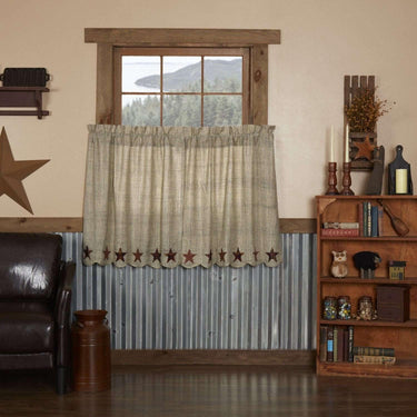 Abilene Star Tier Curtain Set of 2 L36xW36 - The Fox Decor